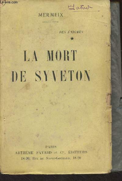 Des nigmes - 1 - La mort de Syveton