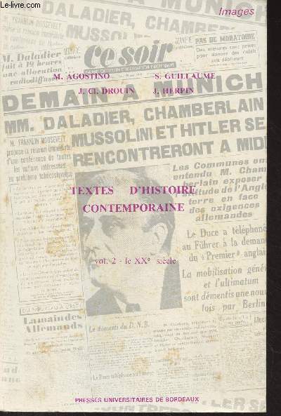 Textes d'histoire contemporaine - Vol. 2 : le XXe sicle - 