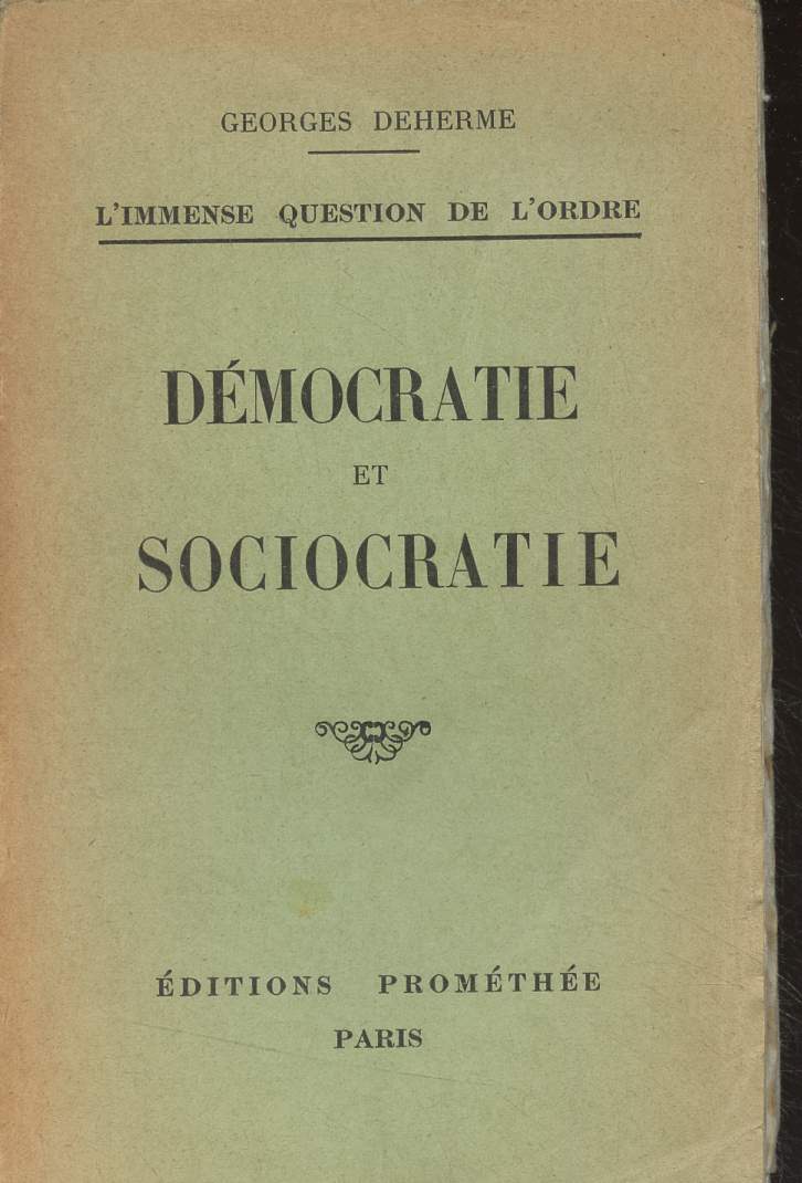 Dmocratie et sociocratie - L'immense question de l'ordre