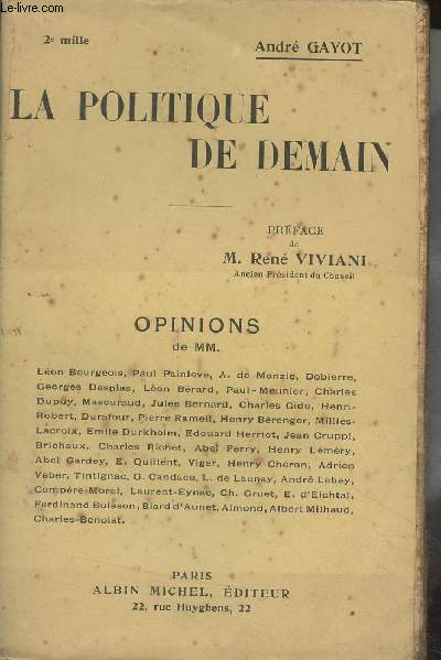 La politique de demain