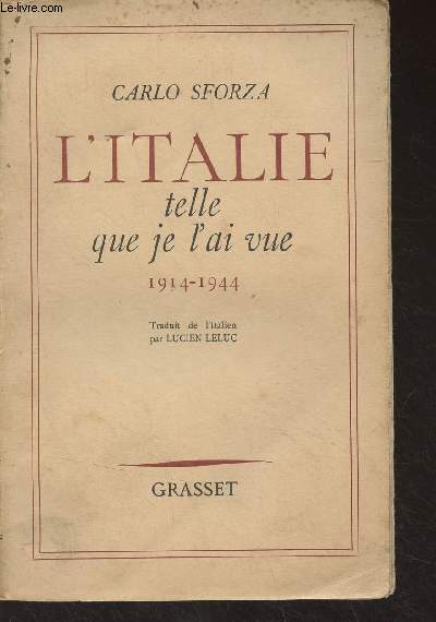 L'Italie telle que je l'ai vue (1914-1944)