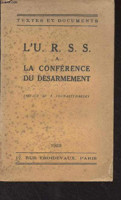 L'U.R.S.S.  la confrence du dsarmement - 