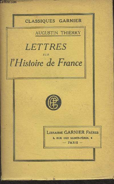 Lettres sur l'histoire de France - 