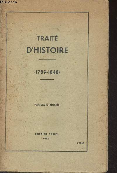 Trait d'histoire (1789-1848)