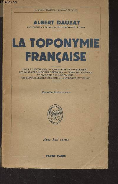 La toponymie franaise - 