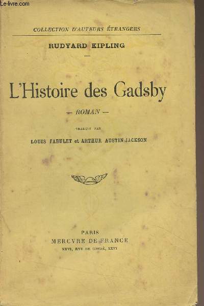 L'histoire des Gadsby - Collection d'auteurs trangers