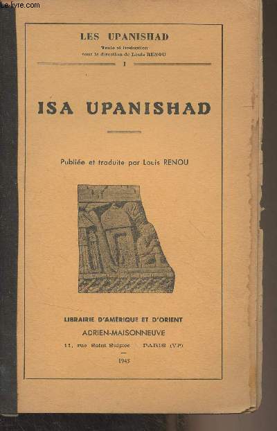 Les Upanishad - I - Isa upanishad