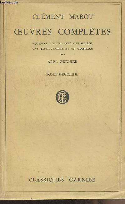 Oeuvres compltes - Tome 2 - 