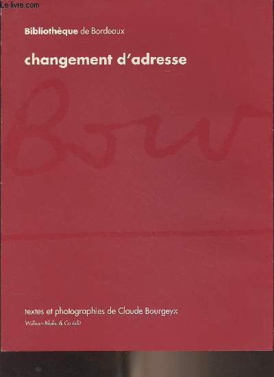 Bibliothque de Bordeaux, changement d'adresse
