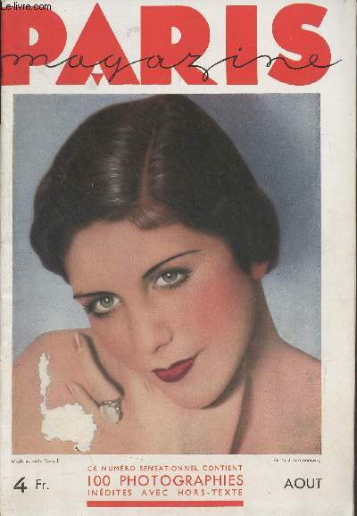 Paris Magazine - n24 aot 1933 - Lilian Deiss, Auprs de ma blonde... (photo) par Willinger - Perversit, photo Perckhammer - Couloirs obscurs : Courbe de volupt, par Alexandra Roub-Jansky - La barque, photo G. Martin - Baigneuse, photo Bill Brandt - R