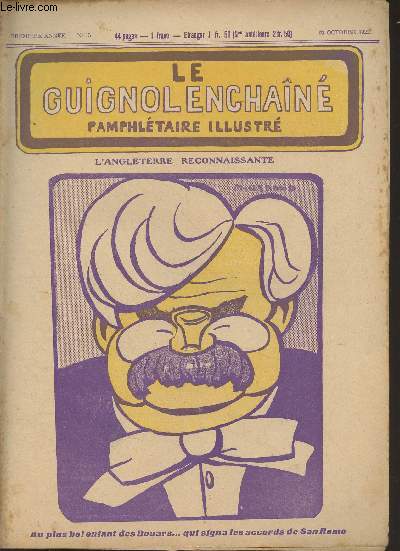 Le Guignol Enchan, pamphltaire illustr - 1re anne n15, 10 oct. 1922 - On insulte nos morts ! - Un hasard du trident - Victor Margueritte et sa 