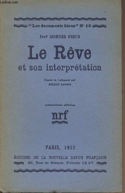 Le rve et son interprtation - 
