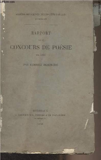 Rapport sur le concours de posie - 