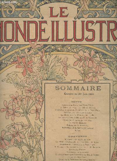 Le Monde Illustr - N1944 - 38e anne - 30 juin 1894 - Texte : Courrier de Paris, par Pierre Vron - Le salon de 1894, par Olivier Merson - Assassinat et mort du Prsident de la Rpublique - Thtres, par Hippolyte Lemaire - La mode dans le monde, par Lu