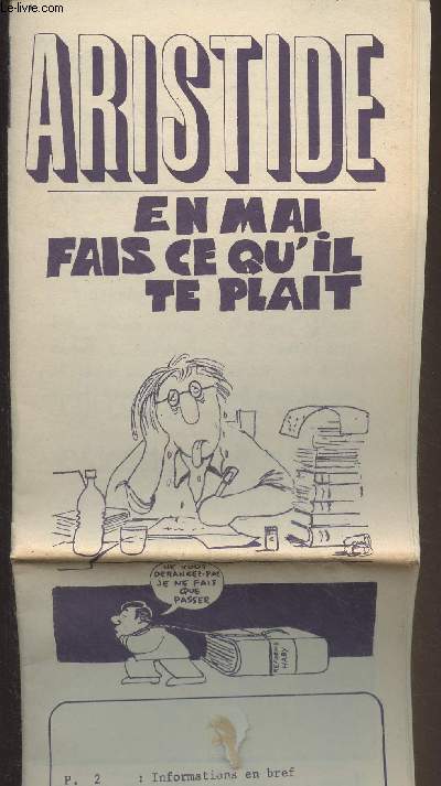 Aristide, Jeunesse tudiante chrtienne - N27 Mai 75 -Informations en bref - Appel aux lycens et collgiens chrtiens - Le Larzac : un tas de cailloux ? - Spcial Rencontre nationale, Echos et perspectives - La foire au muscle - Et si on en causait dans