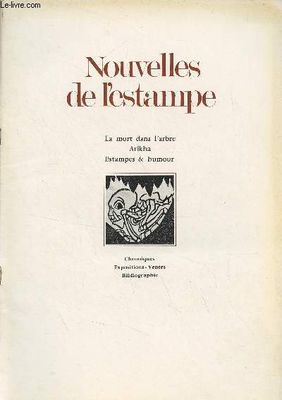 Nouvelles de l'Esptampe, revue du comit national de la gravure franaise - N20 Mars avril 1975 - La Mort dans l'arbre - Laboureur paysagiste - Arikha - Estampes et humour : Jean Effel, Tim, Ungerer, Dbat sur le dessin d'humour, 