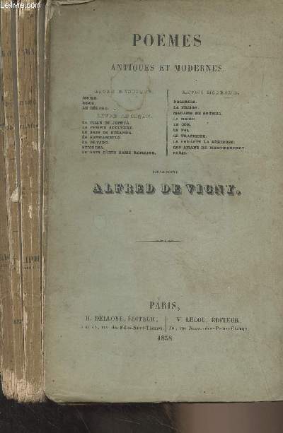 Pomes antiques et modernes