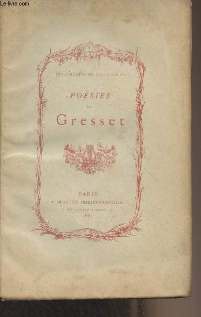 Posies choisies de Gresset