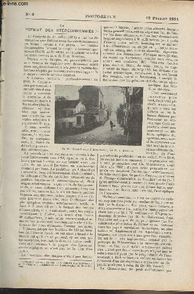 Photo-Revue, journal des amateurs et des photographes - N8, 19 fvrier 1911 - Le format des strogrammes - La photographie des couleurs : Un tour de main dans le dveloppement des autochromes - La photogravure simplifie - Applications et innov