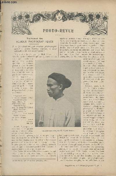 Photo-Revue, journal des amateurs et des photographes - Supplment  