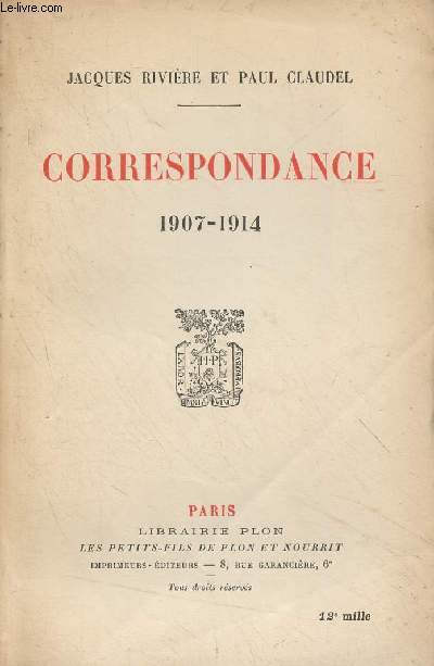 Correspondance - 1907-1914