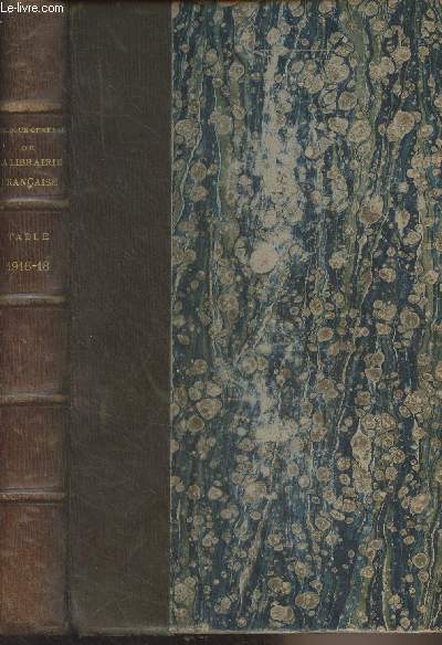 Catalogue gnral de la Librairie franaise - Table 1916-1918