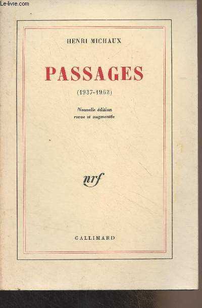 Passages (1937-1963) - Nouvelle dition revue et augmente