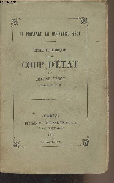 La Province en dcembre 1851 - Etude historique sur le coup d'tat