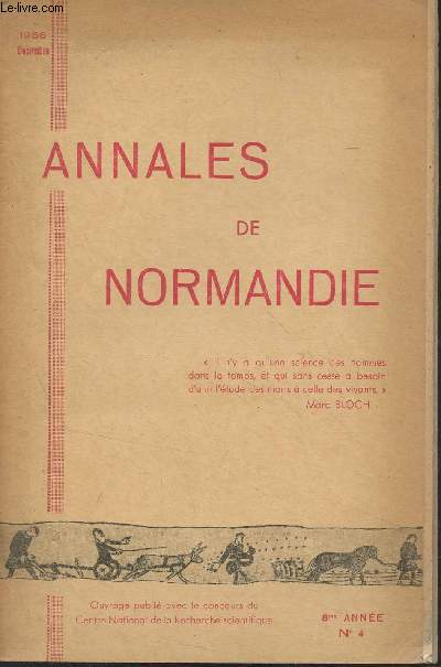 Annales de Normandie - 8e anne n4 - Dc. 1958 -