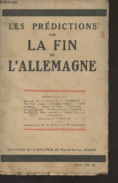 Les prdictions sur la fin de l'Allemagne