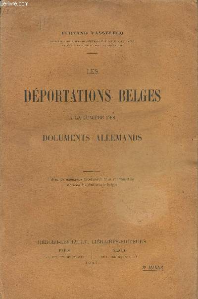 Les dportations belges  la lumire des documents allemands