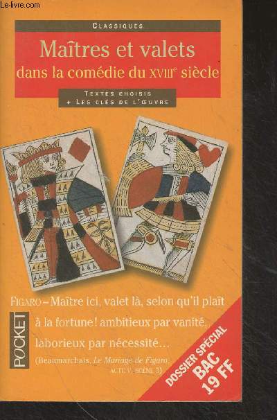 Matres et valets dans la comdie du XVIIIe sicle - 