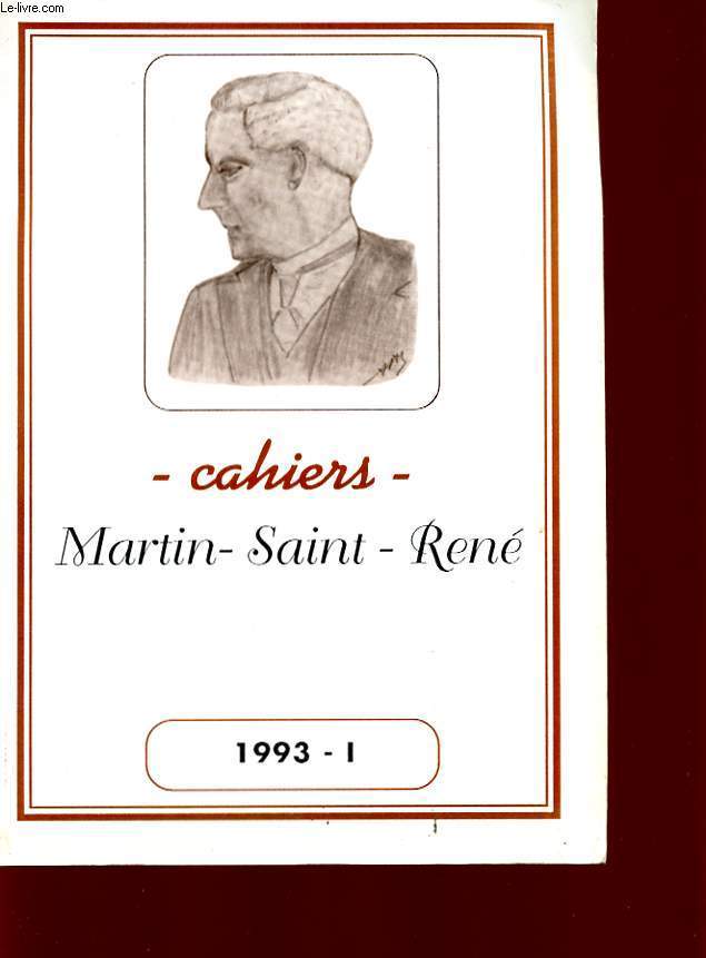CAHIERS - MARTIN-SAINT-RENE - 1993-I
