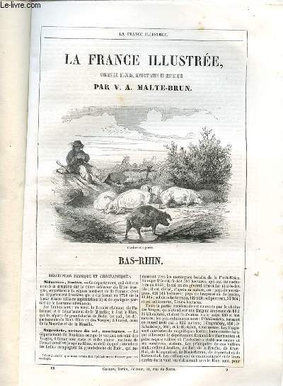 LA FRANCE GEOGRAPHIQUE, HISTORIQUE ET ADMINISTRATIVE- BAS-RHIN.