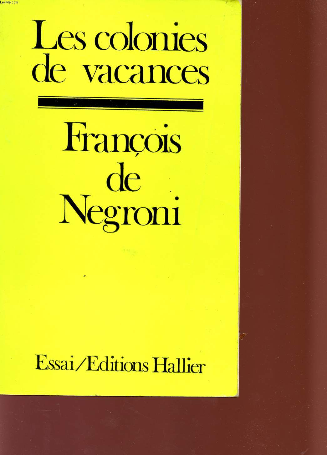 LES COLONIES DE VACANCES - PORTRAIT DU COOPERANT FRANCAIS DANS LE TIERS-MONDE.