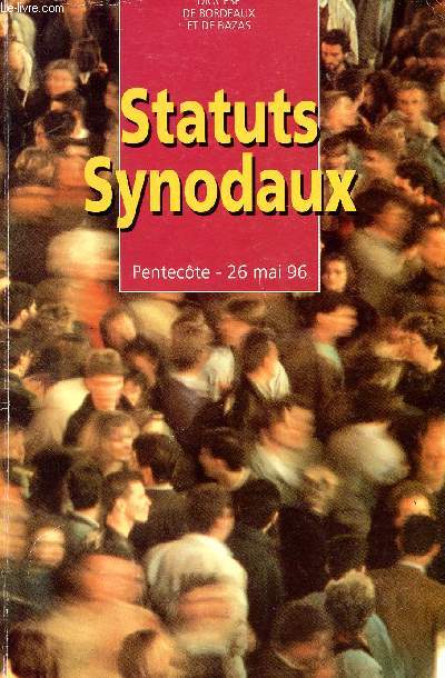 STATUTS SYNODAUX - PENTECTE - 26 MAI 96.