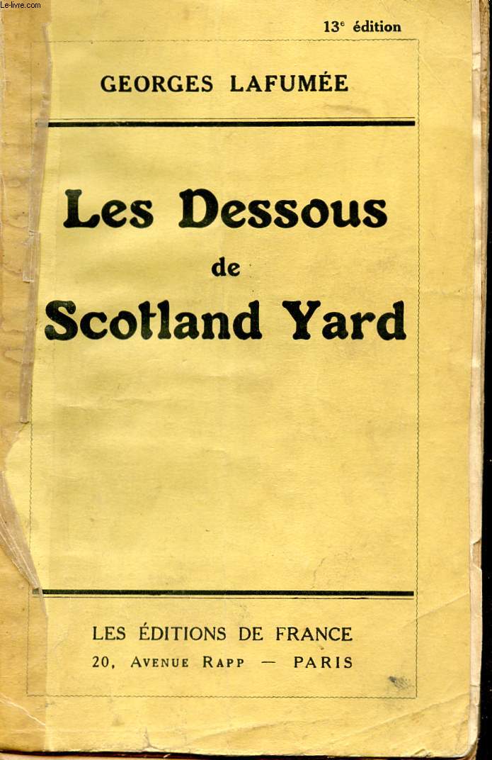 LES DESSOUS DE SCOTLAND YARD.