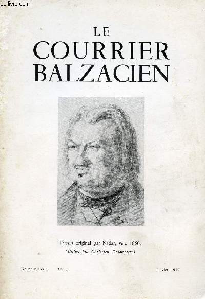 LE COURRIER BALZACIEN - NOUVELLE SERIE - N7 - JANVIER 1979.