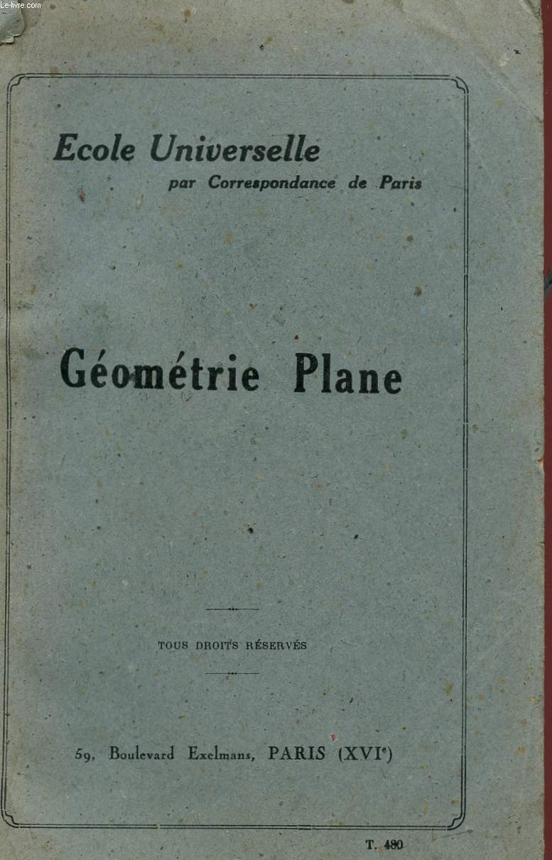 GEOMETRIE PLANE.