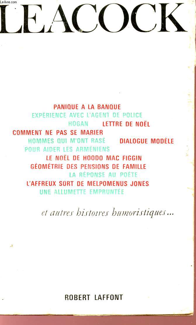 HISTOIRES HUMOURISTIQUES - COLLECTION 
