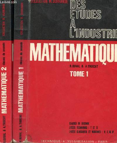 MATHEMATIQUE - TOMES 1 ET 2 - COLLECTION 