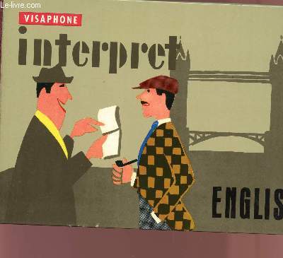 VISAPHONE - INTERPRETE ENGLISH - LIVRET + BOITIER DE 3 DISQUES MICROSILLONS.