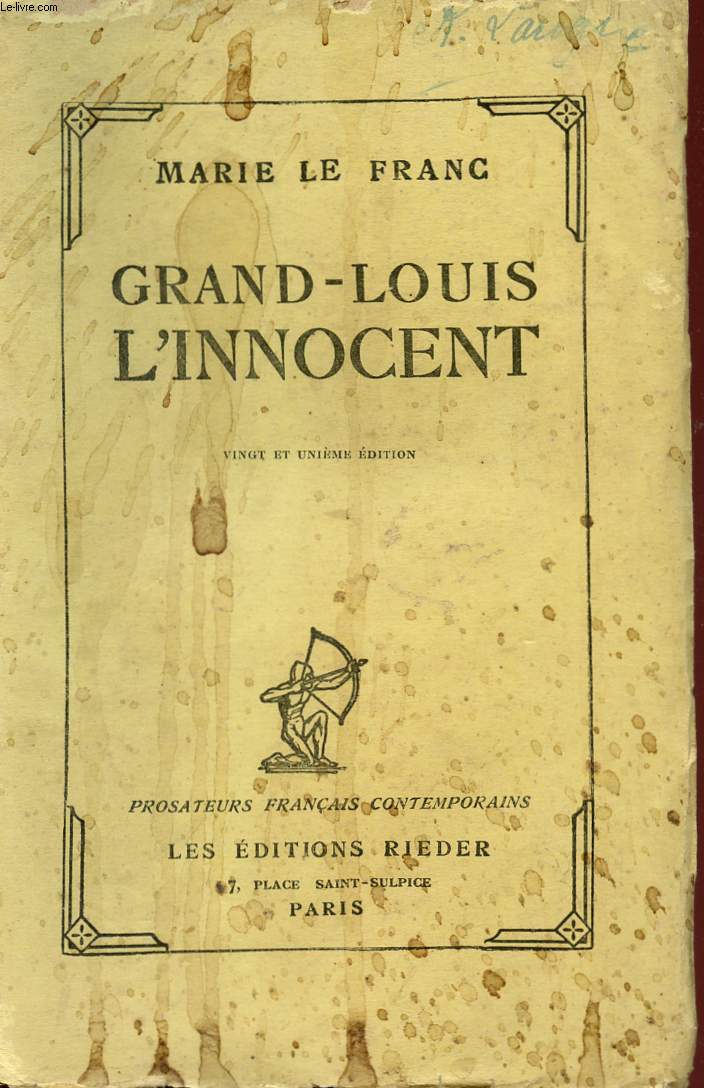 GRAND-LOUIS L'INNOCENT - 21 EDITION.