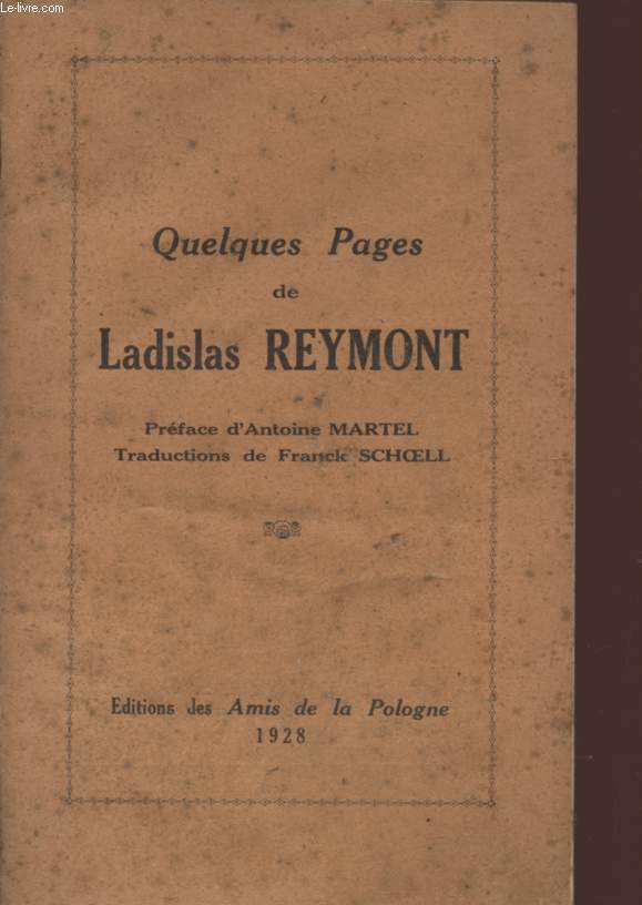 QUELQUES PAGES DE LADISLAS REYMONT.