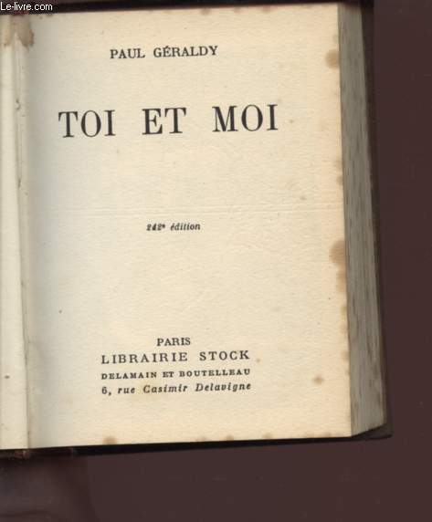 TOI ET MOI / 242 EDITION.