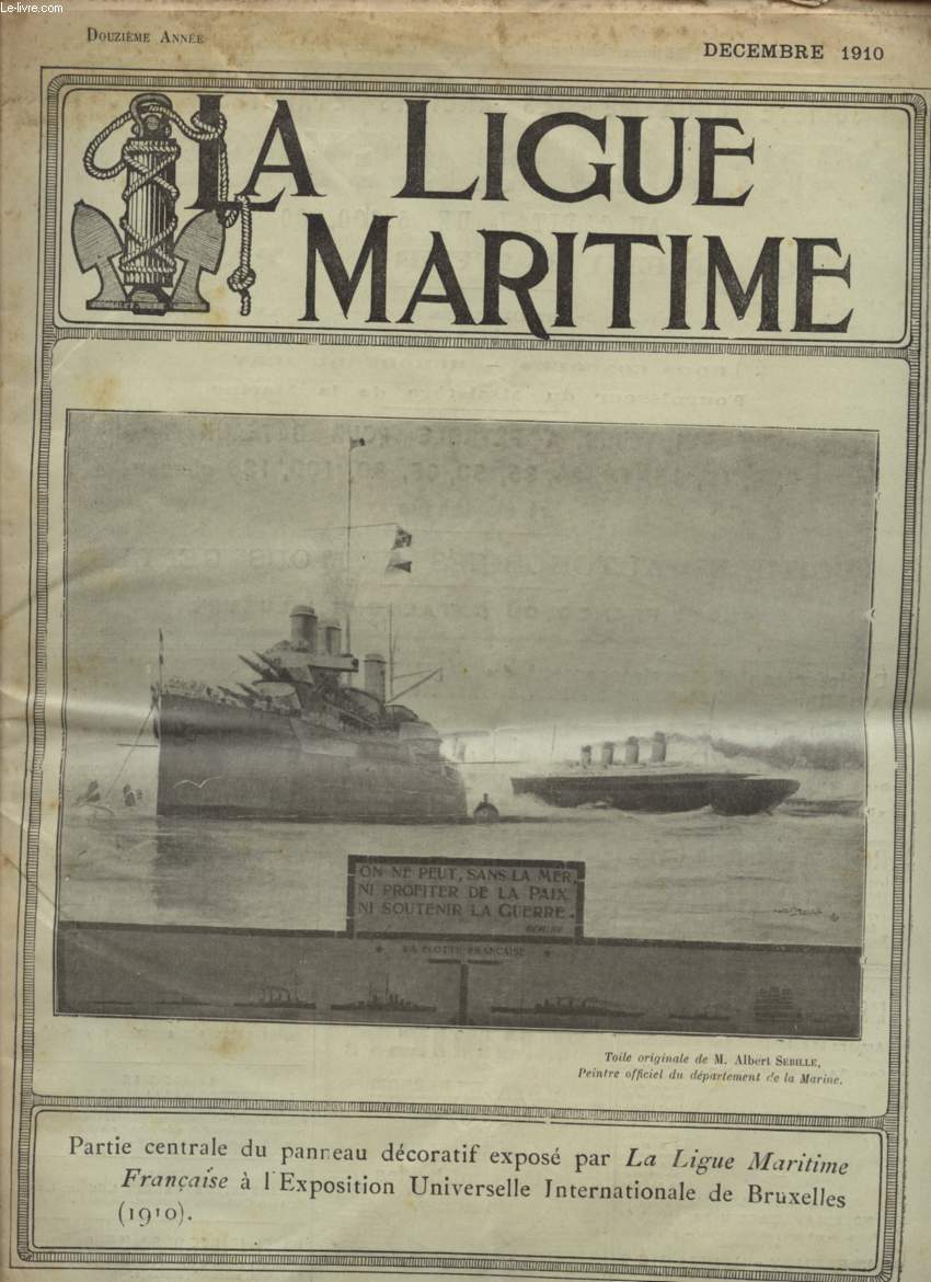 LA LIGUE MARITIME - DECEMBRE 1910.