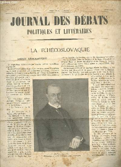 JOURNAL DES DEBATS - POLITIQUES ET LITTERAIRES.