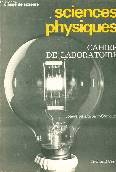 SCIENCES PHYSIQUES / CLASSE DE 6 / CAHIER DE LABORATOIRE / SPECIMEN.