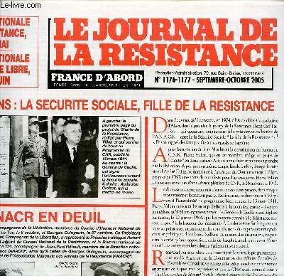 LE JOURNAL DE LA RESISTANCE / N1176-1177 - SEPTEMBRE-OCTOBRE 2005.