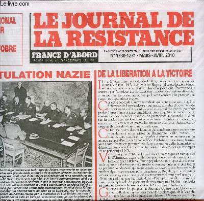 LE JOURNAL DE LA RESISTANCE / N1230-1231 - MARS-AVRIL 2010.